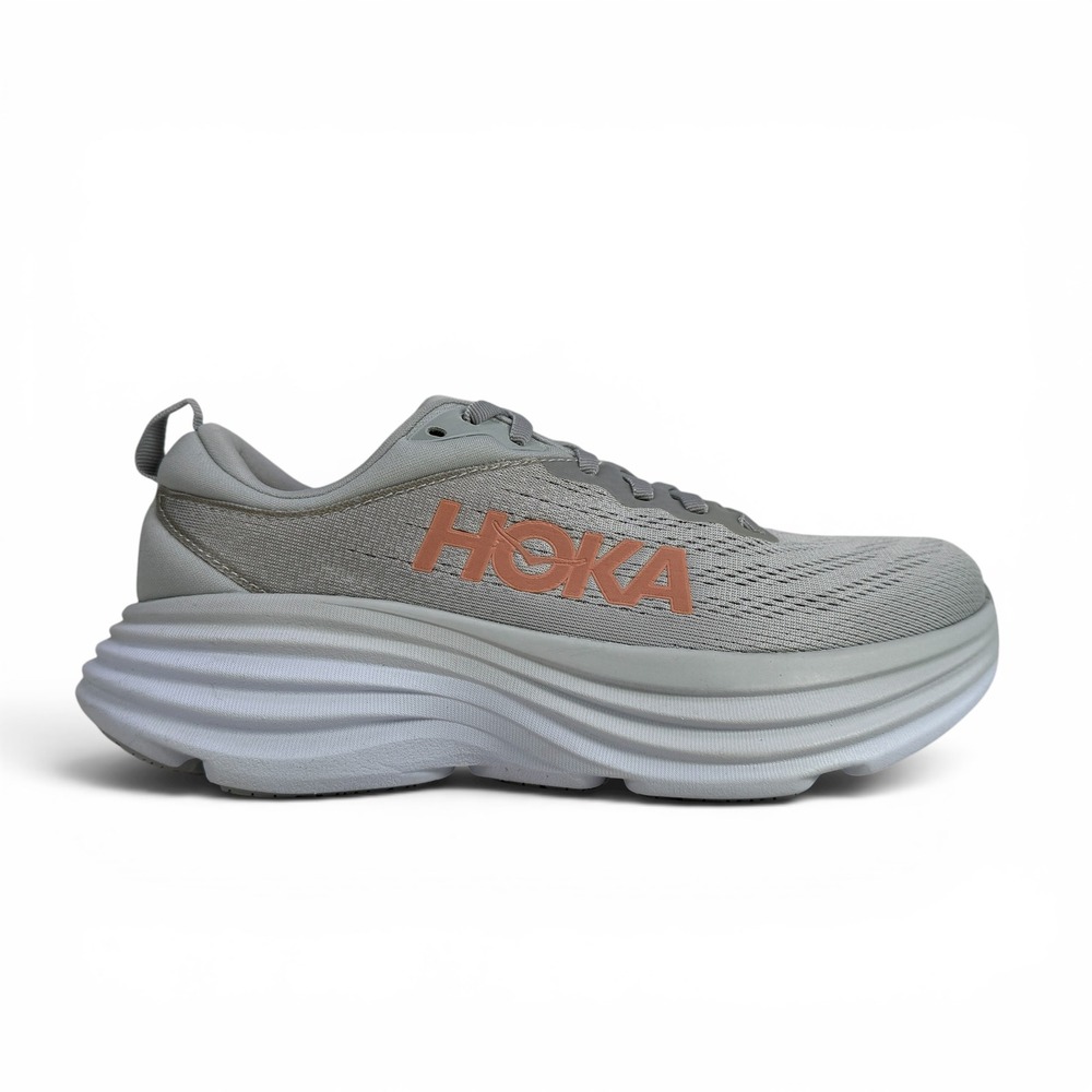 Hoka Bondi 8 Harbor Mist Rose Gold Running Shoes 1127952-HMLR Womens 7B